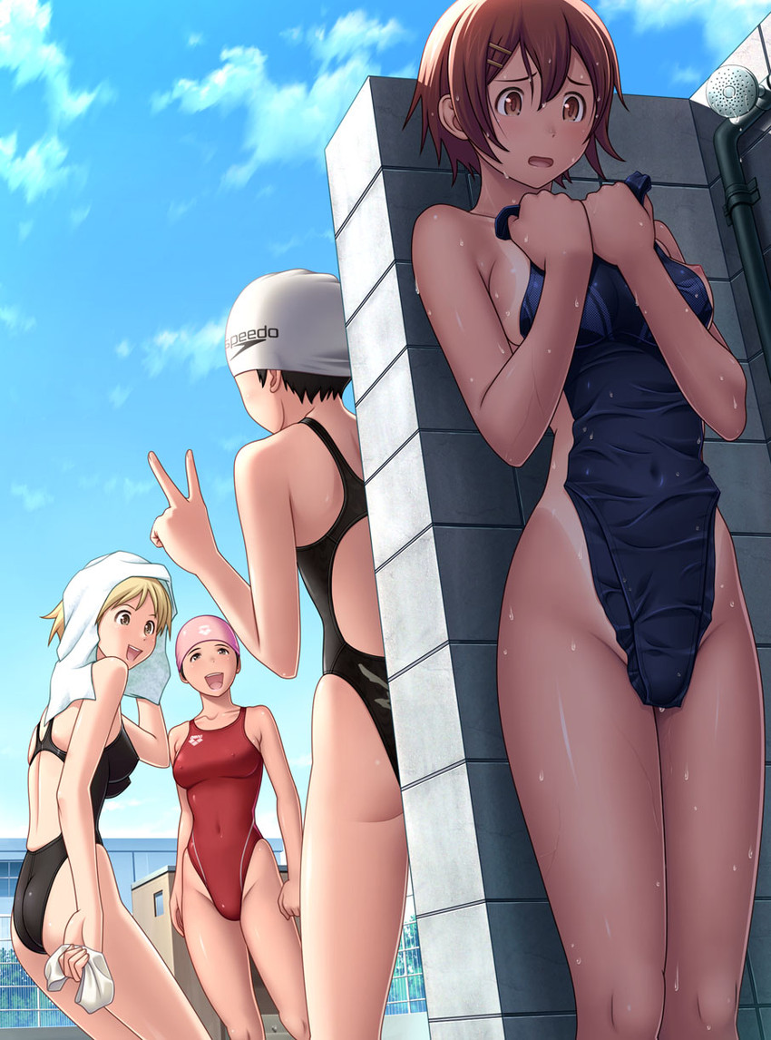 public in anime Naked girl